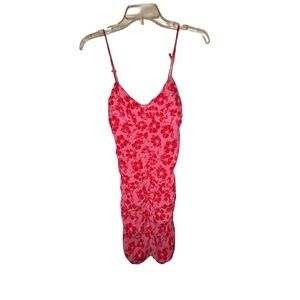 Zara Really cute pink and red floral dress by size small